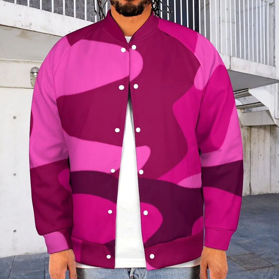 SFNEEWHO Hot Pink Fuchsia Camo Camouflage Girly Mens Baseball Jacket Guys Graphic Print Varsity Streetwear Coats 31.25 SFNEEWHO Hot Pink Fuchsia Camo Camouflage Girly Mens Baseball Jacket Guys Graphic Print Varsity Streetwear Coats 31.25
