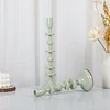 Lovely 2PCS Light Green Candle Holders Set Home Event Decor Prop