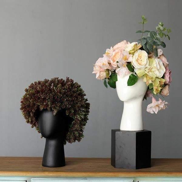 Head Shaped Flower Vase