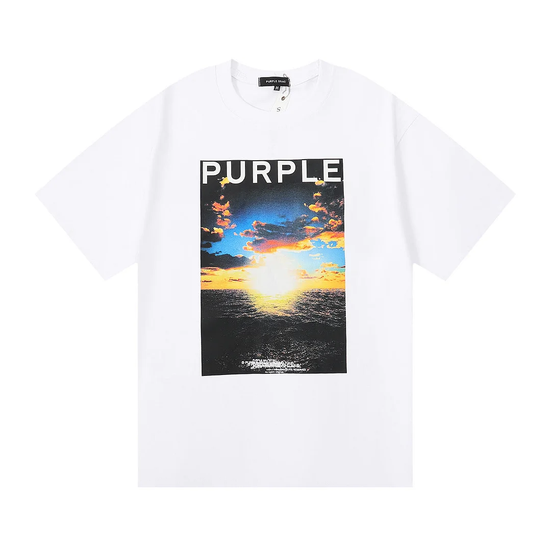Purple 2023 new fashion T-shirt short sleeves