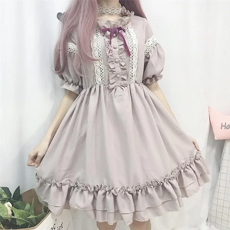 Lavender Moon Rosy Mauve Kawaii Lolita Dress SS2046