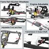 AMK RC Car Chassis Frame Builders Kit Ultra Realism Scale LC80 Metal Adjustable Wheelbase for 1/10 RC Crawler Off-Road Truck Model
