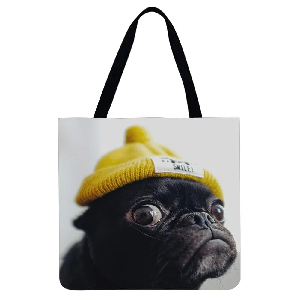 Linen Tote Bag -  Dog
