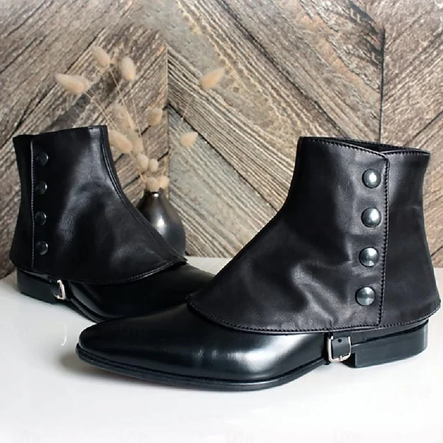 Medieval Renaissance Boot Covers Spats Shoe Cover Knight Ritter Viking Fancy Dress Unisex Fantasy Halloween Carnival Party LARP Ren Faire Adults' Shoe Cover