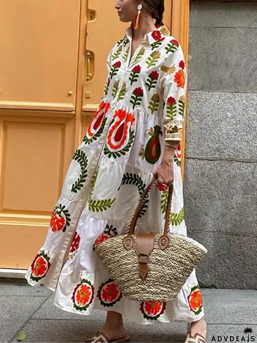 Bohemian Loose Print Dress