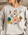Vintage Floral Ghost �C Halloween Sweatshirt