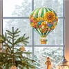 (US Local)Flower Hot Air Balloon Diamond Art Pendant 5D DIY Diamond Painting Dots Pendant