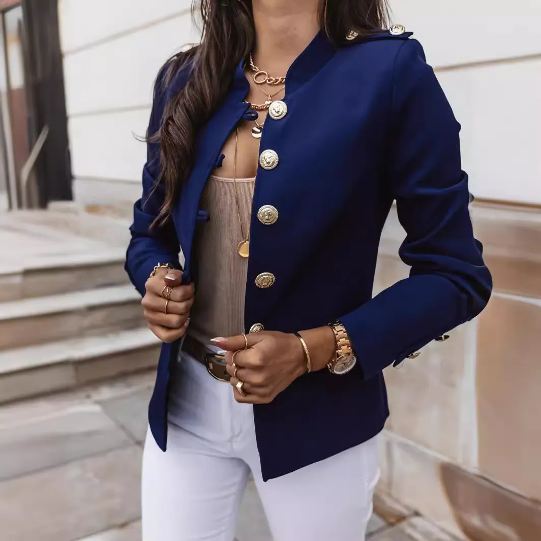 Uveng Uveng Burst Long Sleeve Rebuttoned Small Suit Short Jacket