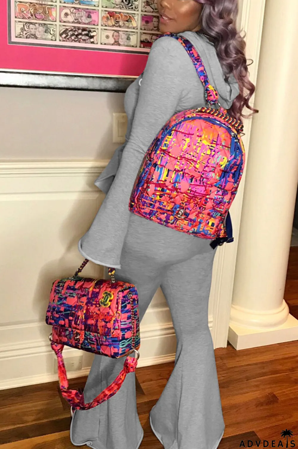 Pink Sexy Solid Patchwork Hooded Collar Long Sleeve Two Pieces