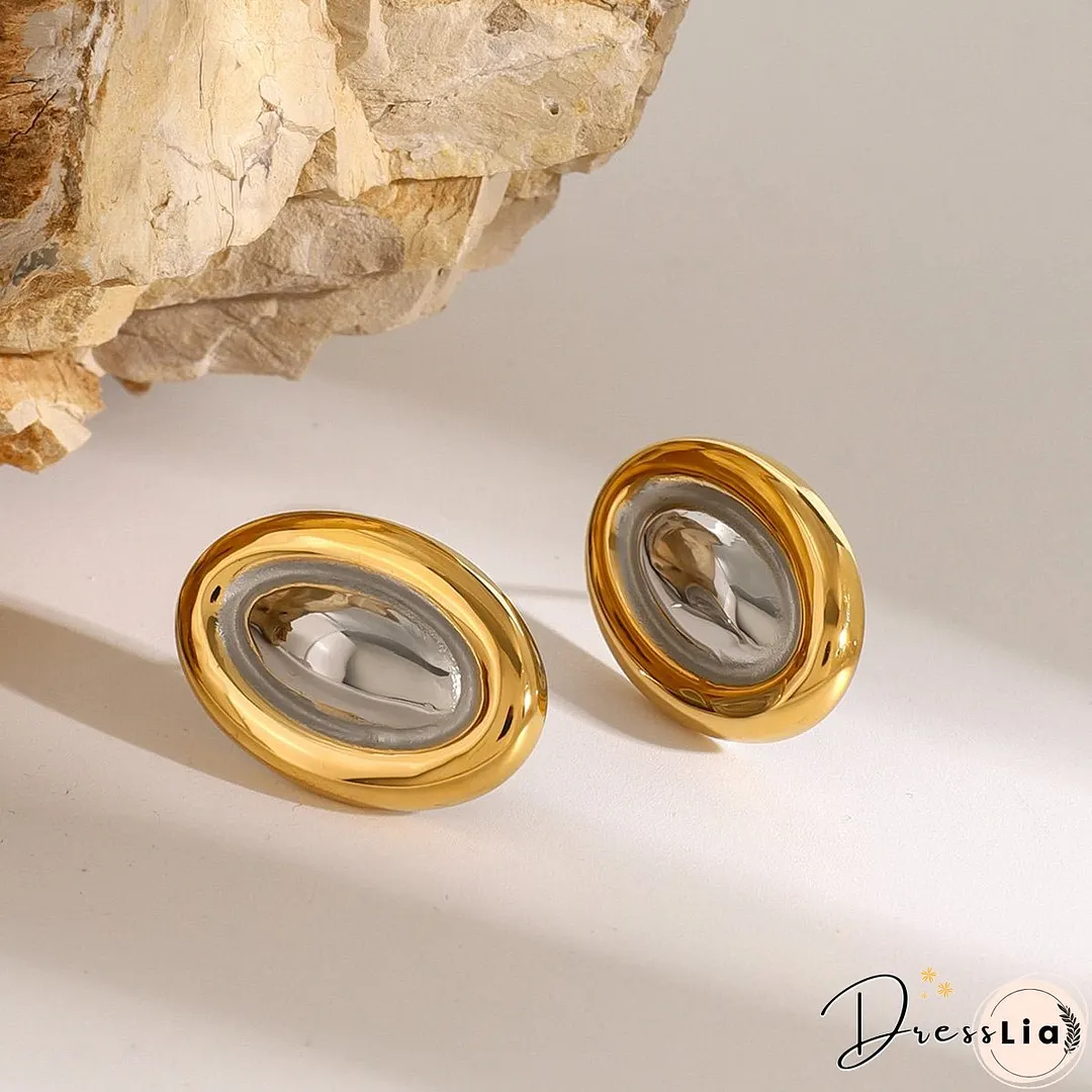 18K Gold-Plated Stainless Steel Stud Earring