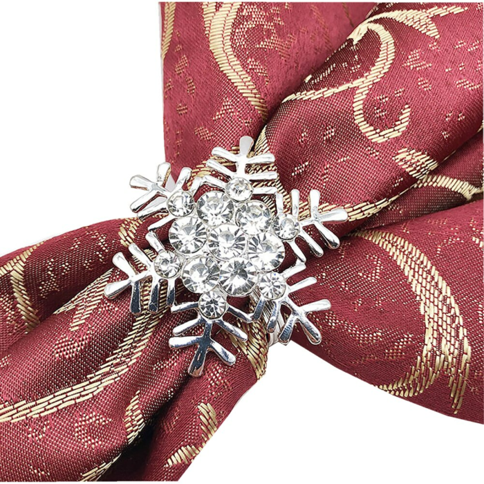 Metal Snowflake Napkin Ring Set (6pcs) - vzzhome