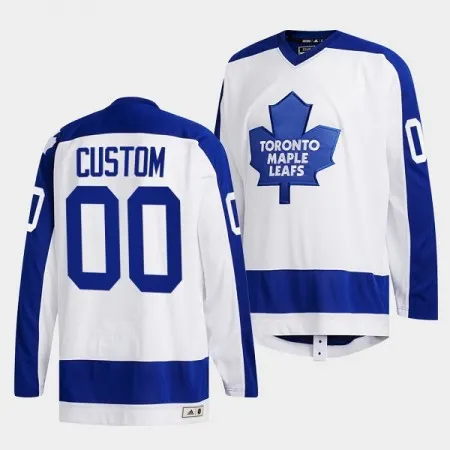 Men's Toronto Maple Leafs Custom White Classics Primary Logo Stitched Jersey CL6C