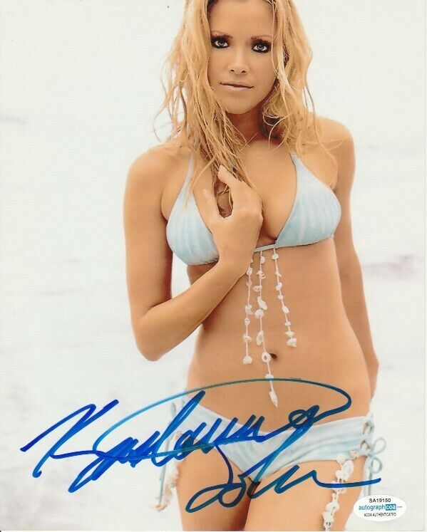 *SEXY* KRISTANNA LOKEN SIGNED BIKINI 8x10 Photo Poster painting! TERMINATOR 3 T-X ACOA COA