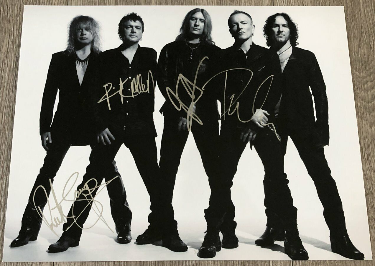 DEF LEPPARD JOE ELLIOTT +3 SIGNED AUTOGRAPH 11x14 Photo Poster painting C w/EXACT PROOF