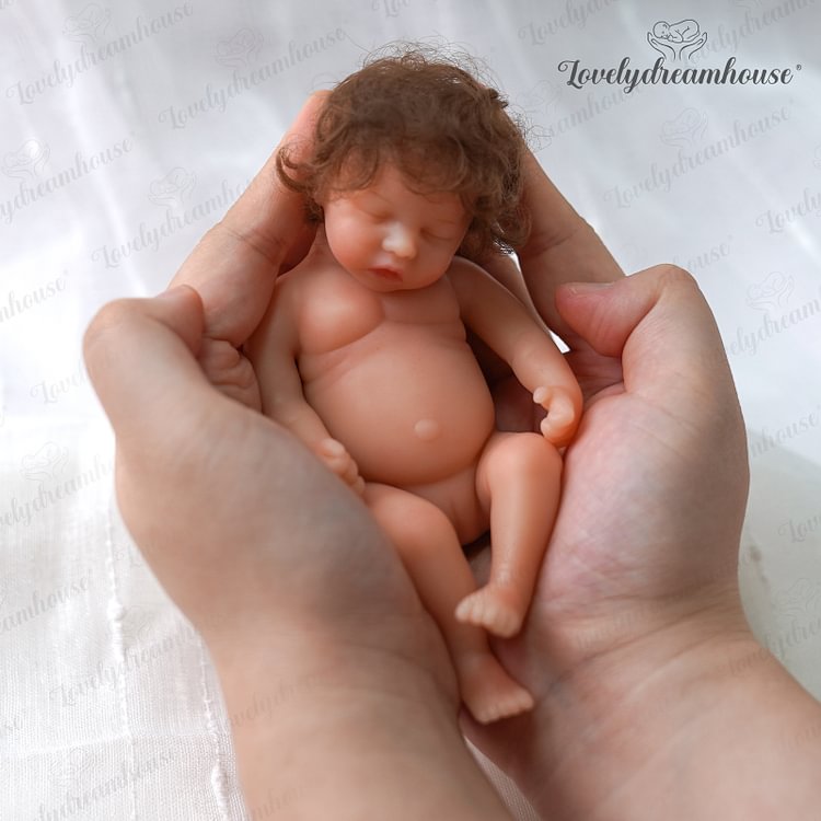 [Palm Dolls] 6" Miniature Soft Full Silicone Body Mini Reborn Doll Uerica Girl Set By Rsgdolls® Rebornartdoll® Rebornartdoll®