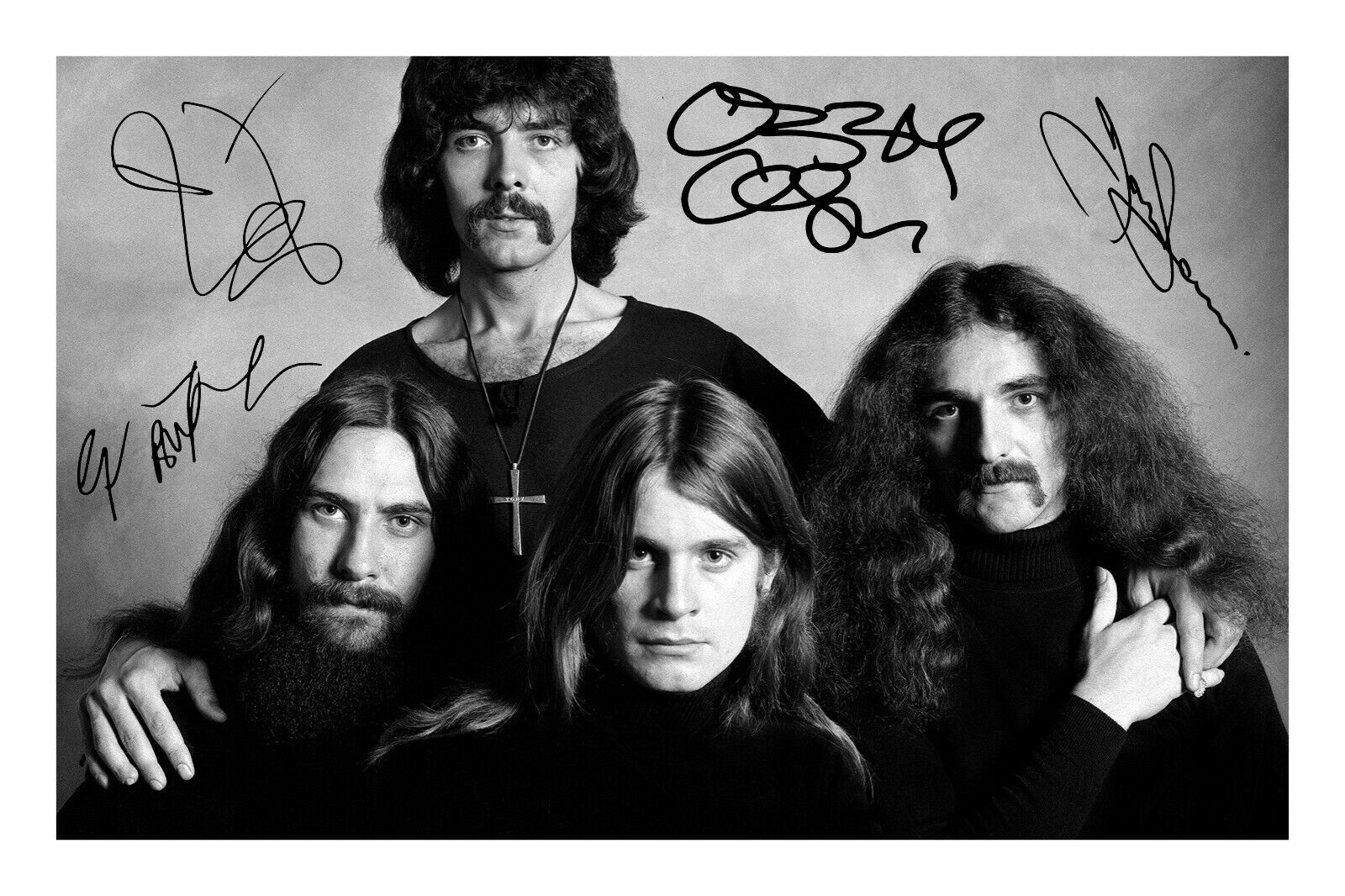 Black Sabbath Signed A4 Photo Poster painting Print Autograph Music Ozzy Osbourne