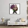 Grandpa Lavender-14CT Stamped Cross Stitch 21*21cm/8.27*8.27in tapestrymarket