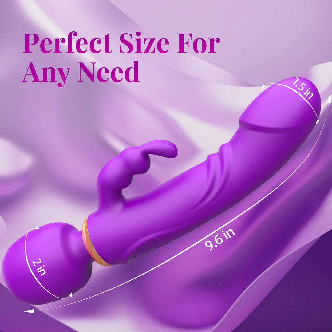 G Spot Rabbit Vibrator Wand with 12 Vibration Nipple Stimulator Massager for Clit Stimulation Vibtator Dildo Sex Toys