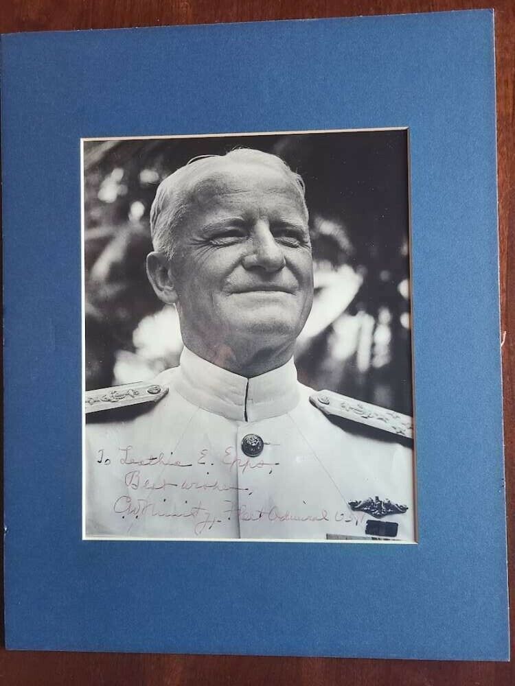 Admiral Chester Nimitz JSA Coa Hand Signed 8x10 Photo Poster painting Autograph