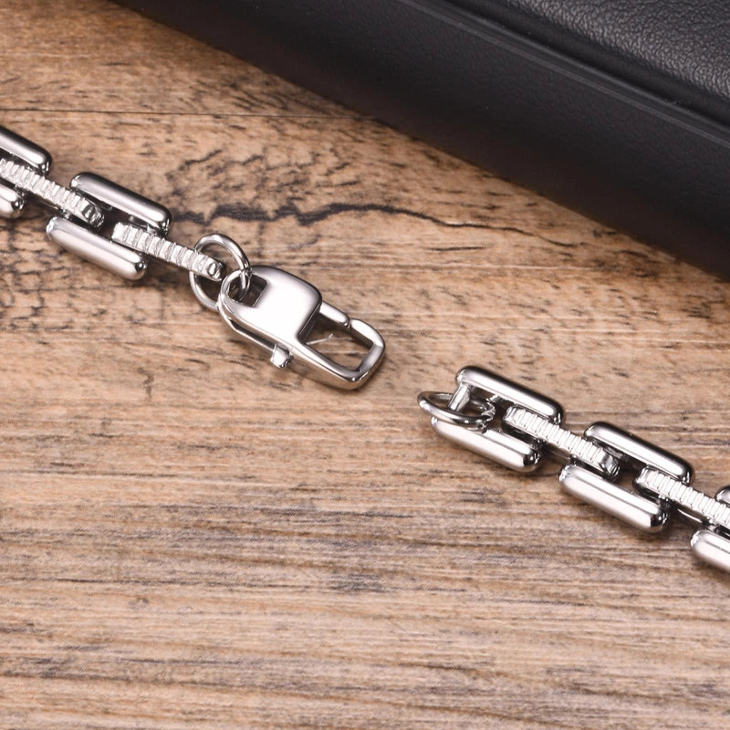 Casual Hip-Hop Solid Color Stainless Steel Polishing Men’s Bracelets Men Chain Bracelets