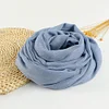 Solid Color Soft Cotton Linen Scarf Women Hijab Shawl