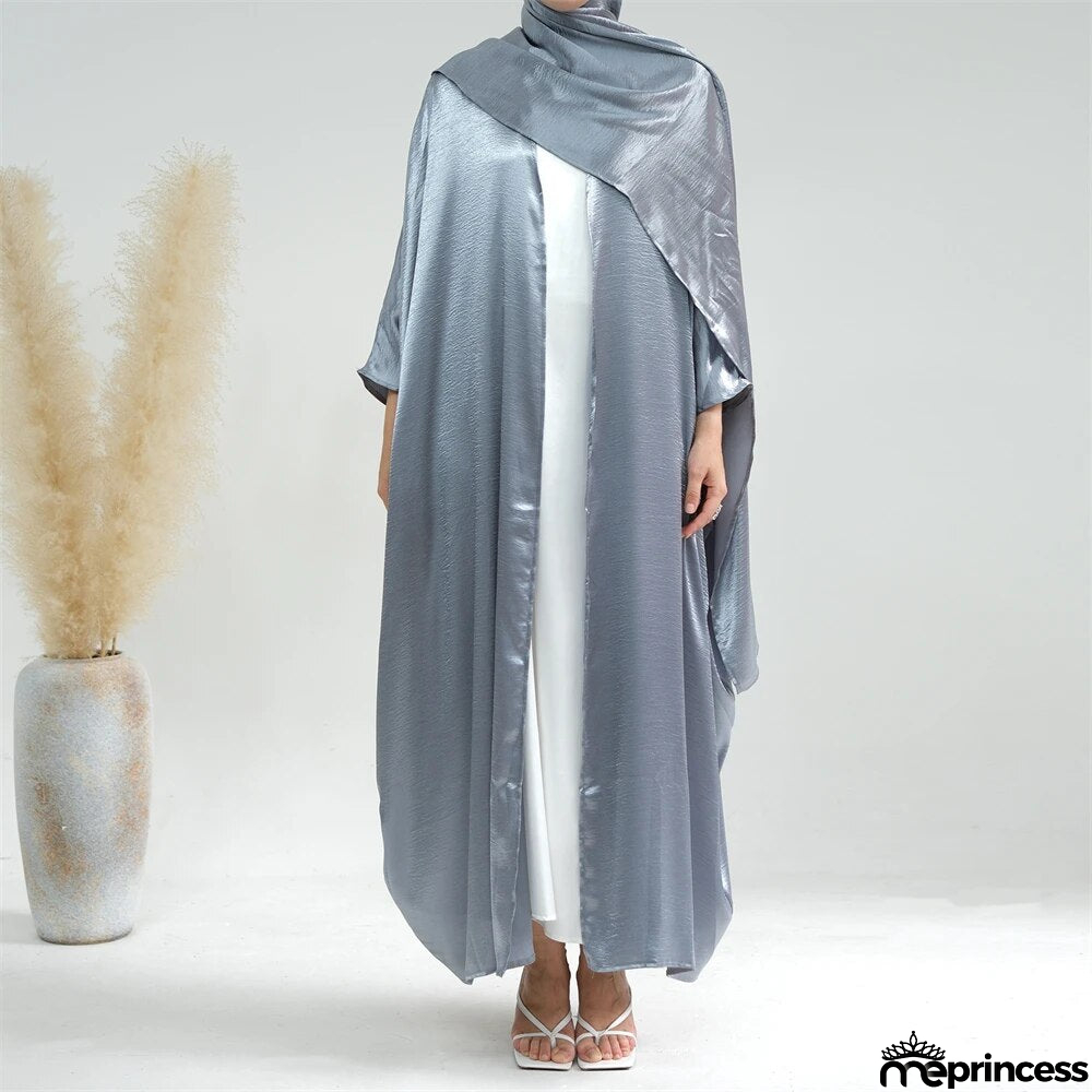 Women's Arabian V-Neck Polyester Full Sleeve Solid Pattern Abaya