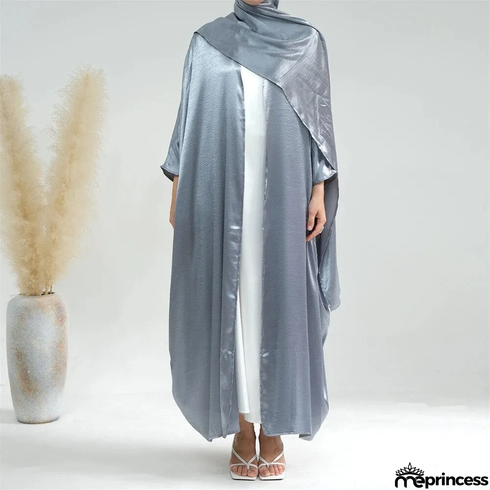 Women's Arabian V-Neck Polyester Full Sleeve Solid Pattern Abaya