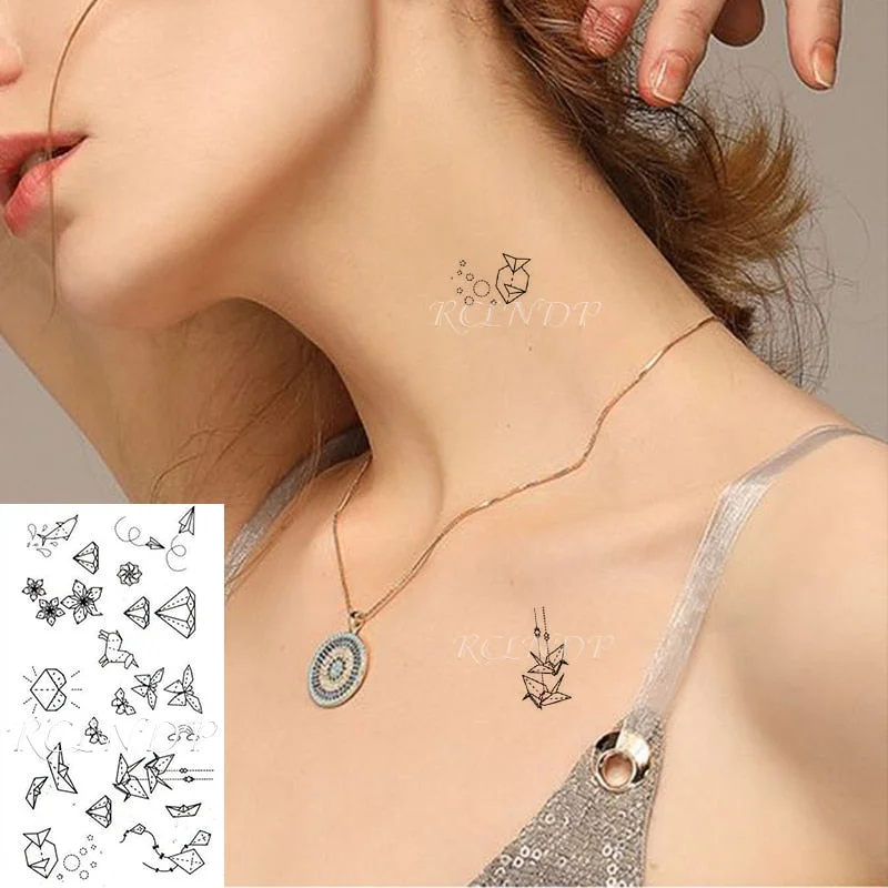 Waterproof Temporary Tattoo Sticker Wings Feather Small Element Fake Tatto Flash Tatoo Hand Arm Chest Art for Kids Men Women
