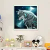 Wolf - 9CT Partial Beaded Cross Stitch Kit(39x39cm)