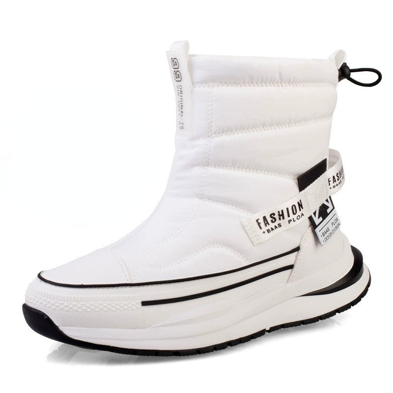 Thickened warmth anti slip winter plush waterproof  snow boots