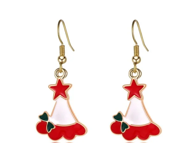 Tinyname&reg; Santa Claus Elk Snowflake Creative Earrings