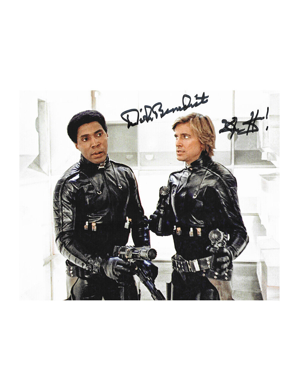 10x8 Battlestar Galactica Print Signed by Dirk Benedict 100% Authentic With COA