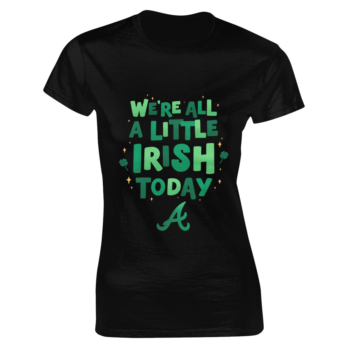 Atlanta Braves We're All A Little Irish Today Women's Short-Sleeve Cotton Tee