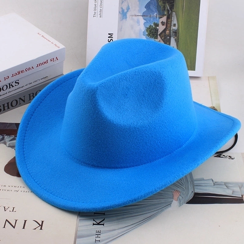 Spring And Summer Style Woolen Cloth Cowboy Hat Men And Women Couples Ethnic Style Roll-up Hat Sunshade Hat Jazz Hat