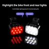 LED Bicycle Front Light USB Rechargeable Cycling Headlight Waterproof Rear Light
