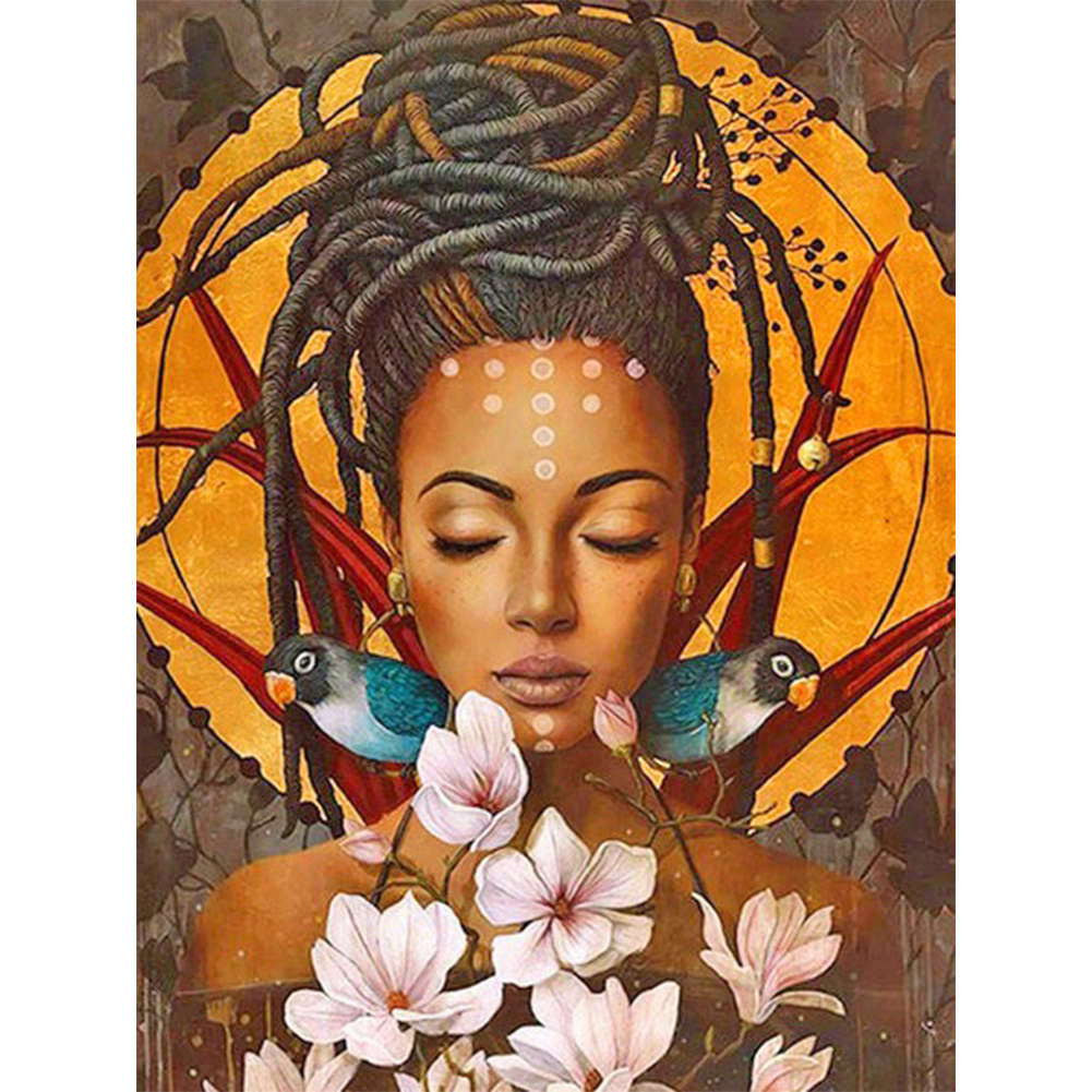 

(Multi-Size) African Women - Round/Square Drill Diamond Painting - 30*40CM, Round diamond 30*40cm, 501 Original