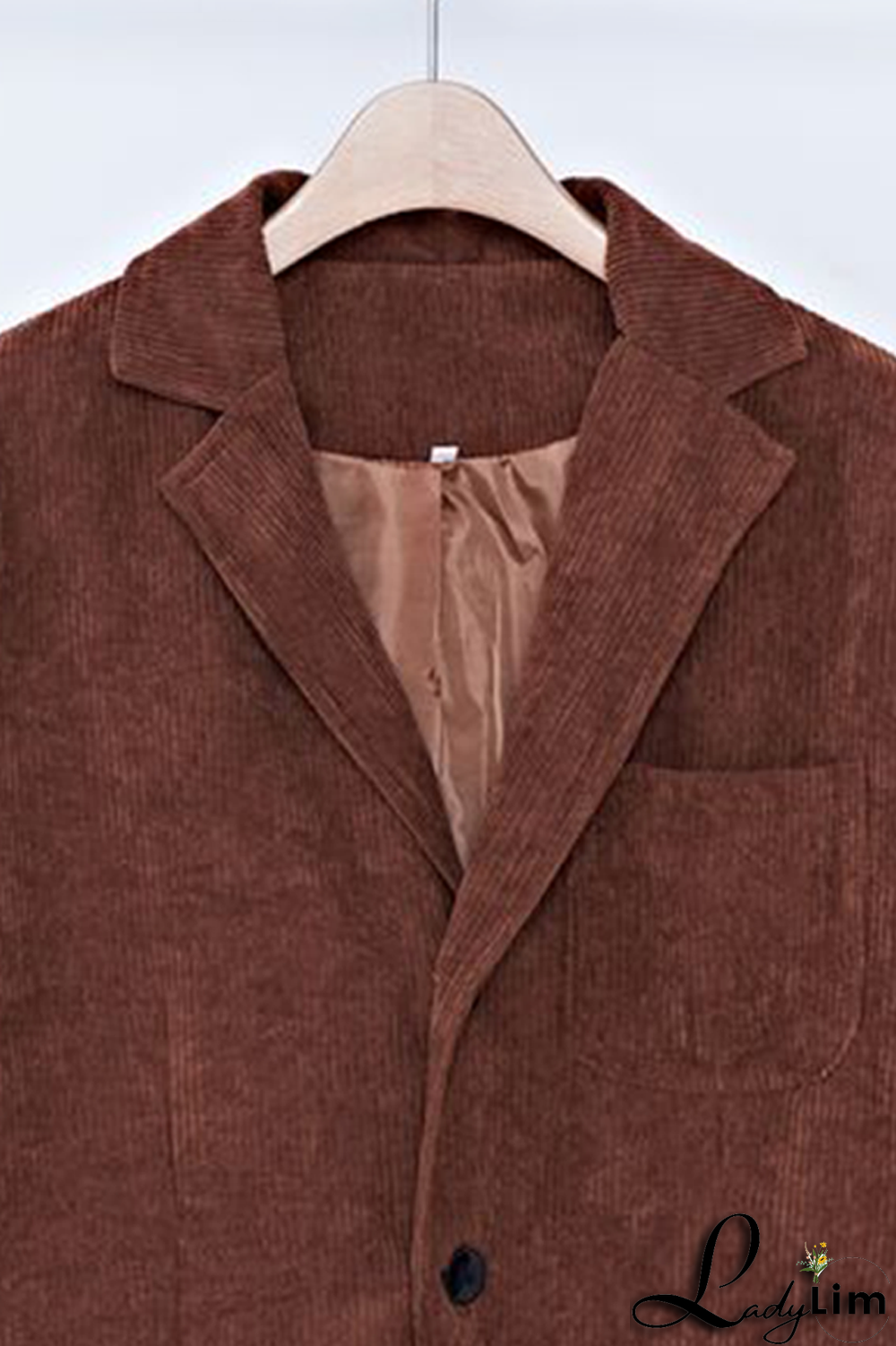 Black Casual Vintage Solid Pocket Buckle Turn-back Collar Outerwear