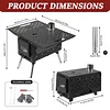 [US Local Warehouse] Portable Wood Burning Stove with Stainless Steel Construction Compact Tent Stove Chimney Pipes Included Firewood Stoves for Outdoor Heating & Cooking Ice Fishing Hunting