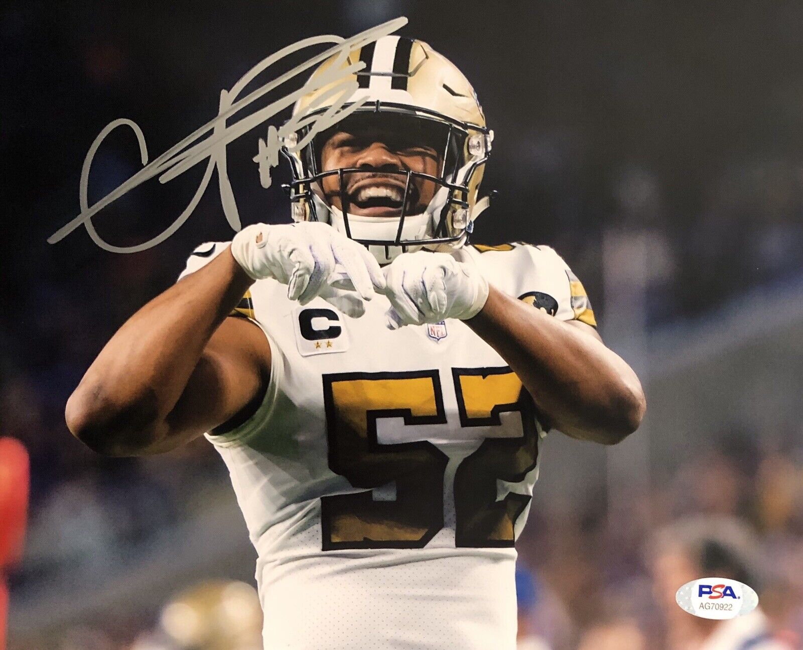 Craig Robertson Signed Autographed New Orleans Saints 8x10 Photo Poster painting Psa/Dna