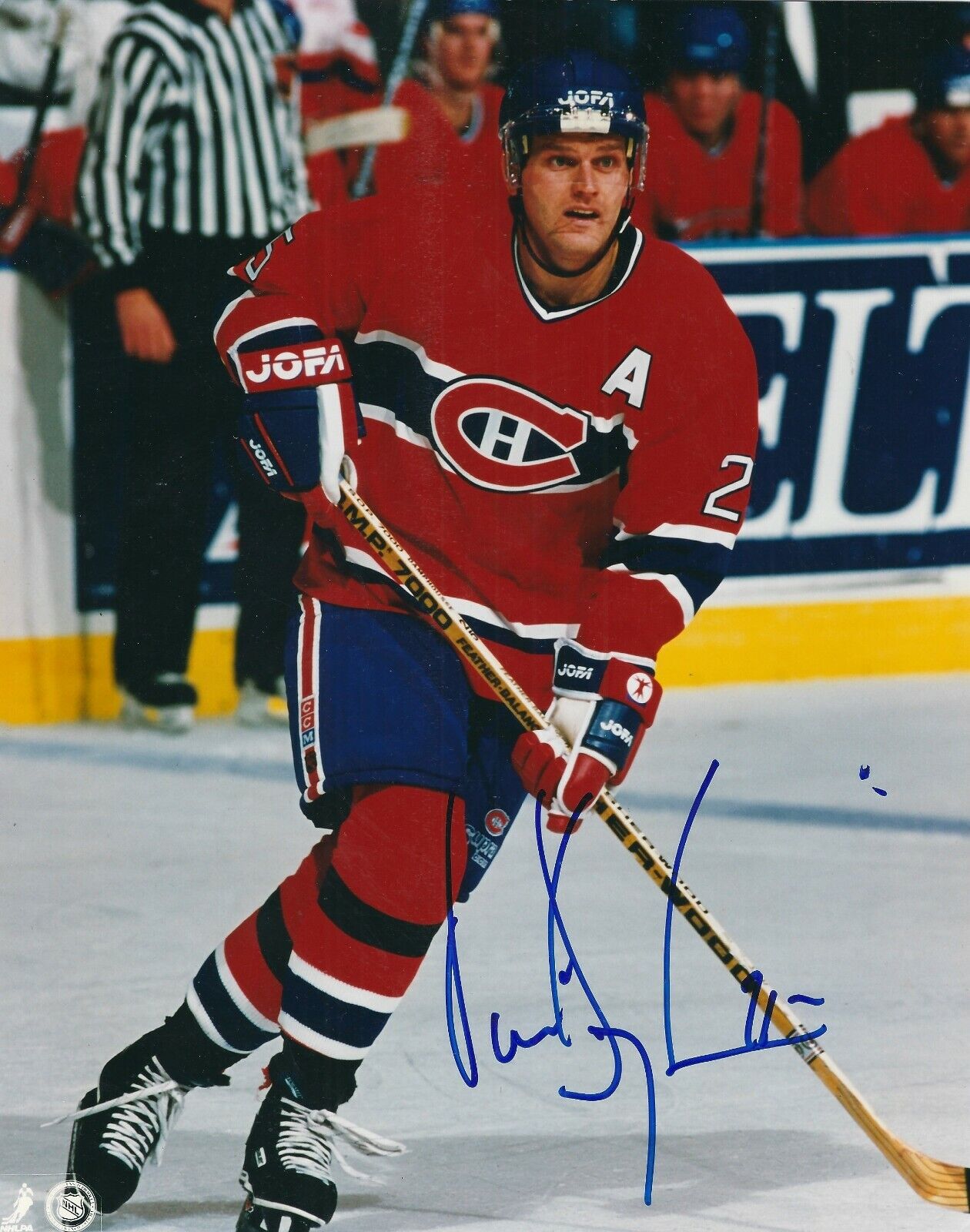 Autographed VINCENT DAMPHOUSSE Montreal Canadiens 8x10 Photo Poster painting - COA