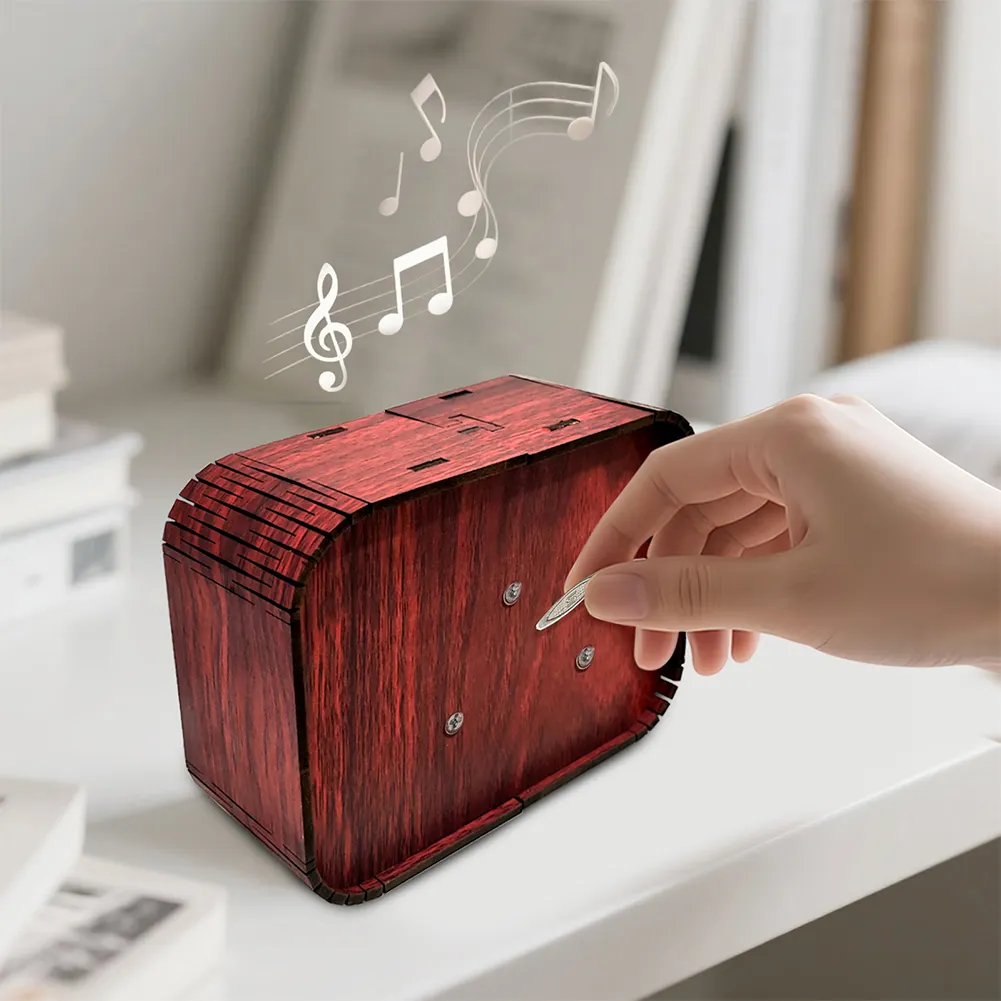 DIY Handcrafted Music Box Diamond Art Kits Music Home Bedroom Decor (Gem Bear)
