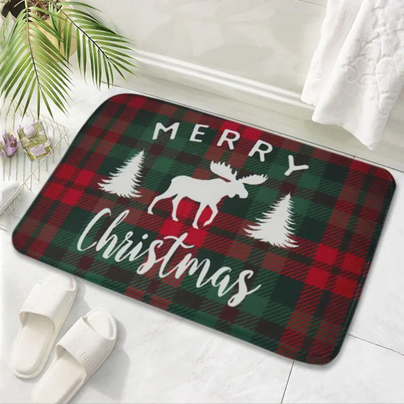 Merry Christmas Mat Flannel Outdoor Carpet Christmas Decorations For Home Xmas Santa Ornament Navidad 2020 Noel New Year Gifts