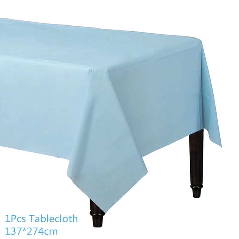 1Set Baby Shower Decoration Party Tableware Kid Birthday Paper Plate Cup Tablecloth Baby Shower Gender Reveal Party Supplies