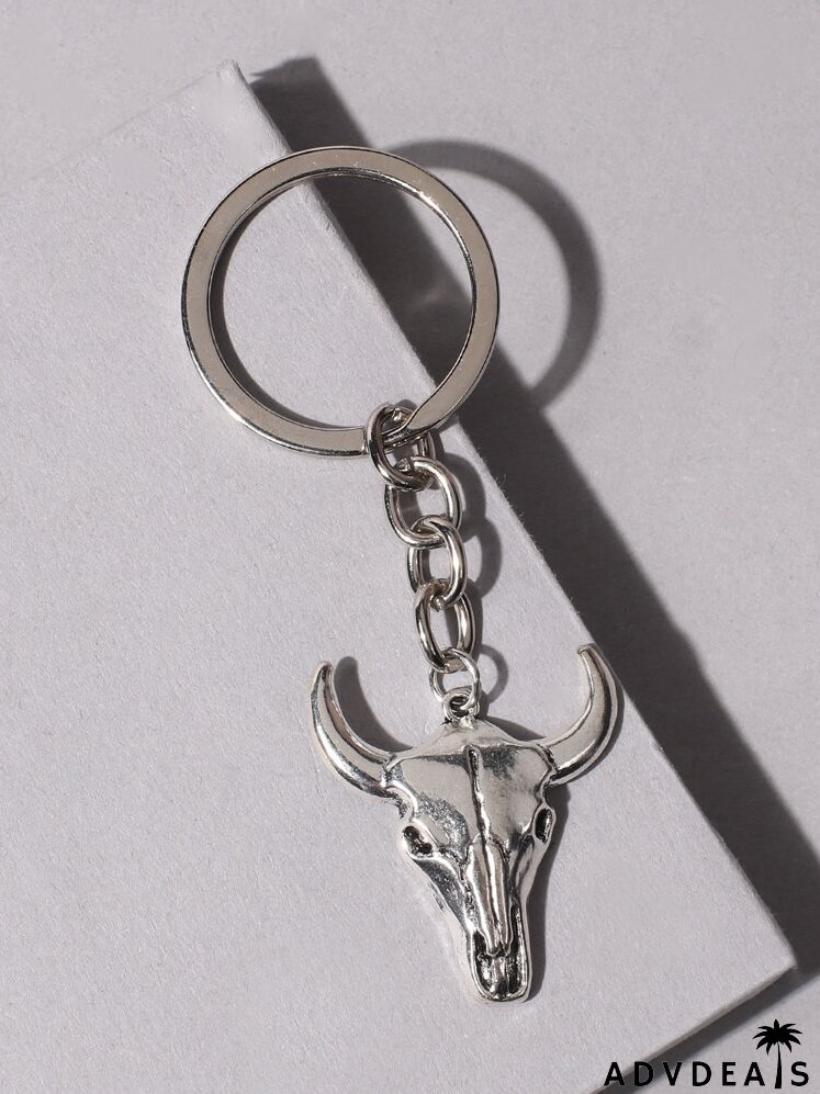 Animal Head Charm Keychain