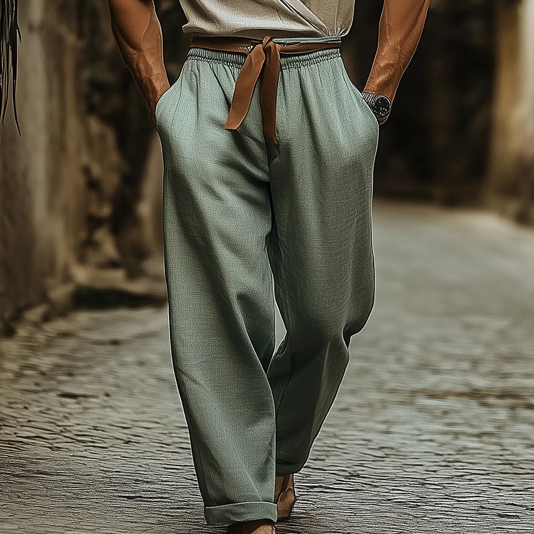 Lightweight Comfortable Lounge Pants With Adjustable Drawstring Waist-inspireuse