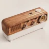 LINKPIN Retro Sleep Machine - Natural and White Noise, Sunrise Simulated Wake-up Light Alarm Clock, Bedside Night Light, Faux Wood Grain
