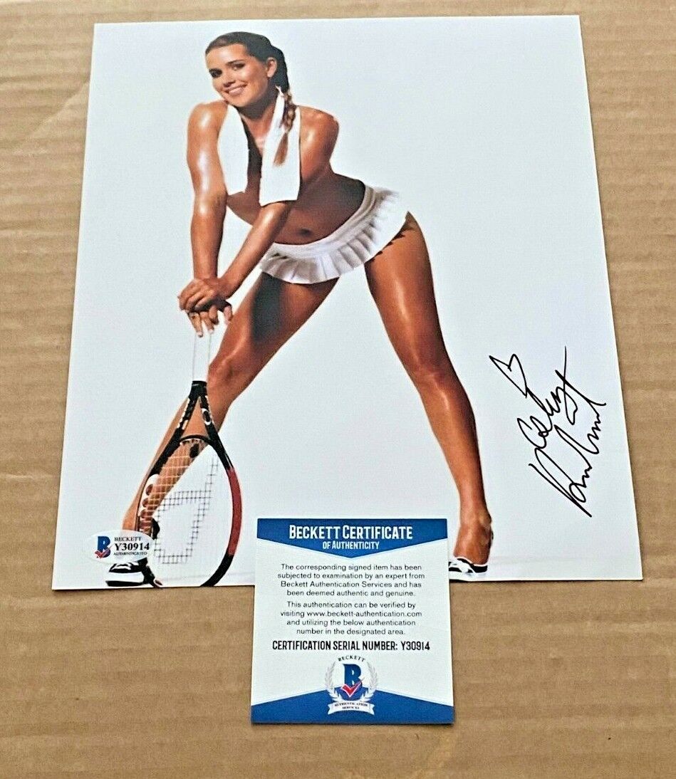 ASHLEY HARKLEROAD SIGNED PLAYBOY 8X10 Photo Poster painting BECKETT CERTIFIED TENNIS #8