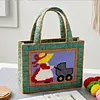 Handbag DIY Cross Stitch Purse Kit for Adult Beginners Women Shopping Handmade Braided Yarn Bag Material Set Embroidery Tote Bag Kits with Instruction tapestrymarket
