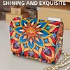 (US Local)DIY Mandala Diamond Art Wooden Coin Pouch with Chain 5D Diamond Painting Purse