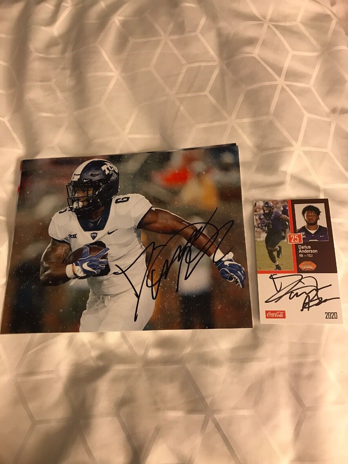 Darius Anderson TCU Horned Frogs signed autographed 8x10 football Photo Poster painting & CARD D